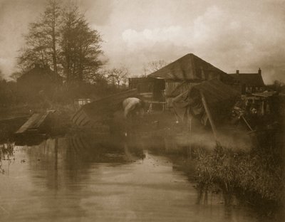 Un Cantiere Navale del Norfolk, Vita e Paesaggio sui Norfolk Broads, c.1886 da Peter Emerson und Thomas Goodall